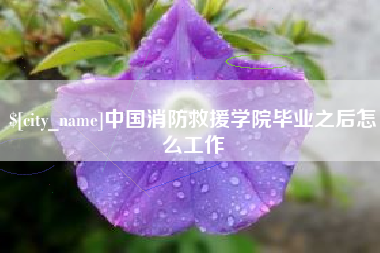 陆丰中国消防救援学院毕业之后怎么工作