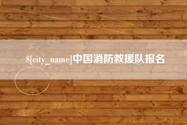 陆丰中国消防救援队报名