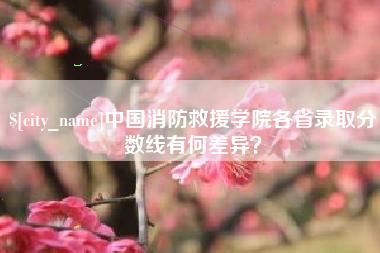 陆丰中国消防救援学院各省录取分数线有何差异？