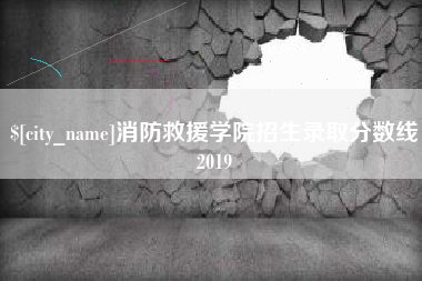 陆丰消防救援学院招生录取分数线2019