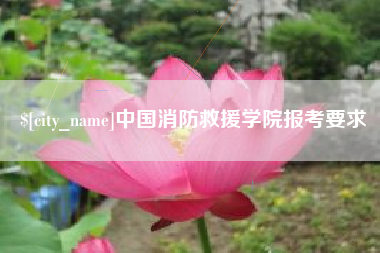 陆丰中国消防救援学院报考要求