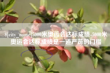 陆丰5000米奥运会达标成绩-5000米奥运会达标成绩是一道严苛的门槛