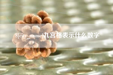 陆丰九宫格表示什么数字
