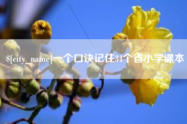陆丰一个口诀记住34个省小学课本