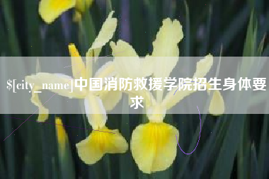 陆丰中国消防救援学院招生身体要求