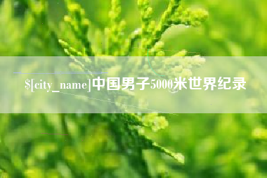 陆丰中国男子5000米世界纪录