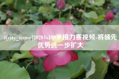 陆丰20204x100米接力赛视频-将领先优势进一步扩大