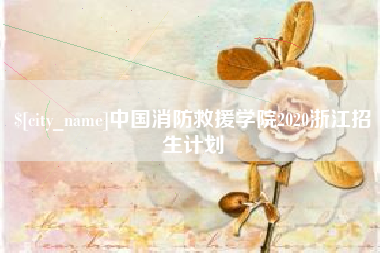 陆丰中国消防救援学院2020浙江招生计划