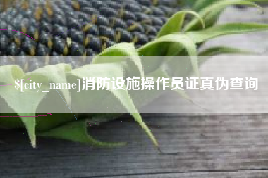 陆丰消防设施操作员证真伪查询