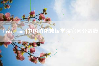 陆丰中国消防救援学院官网分数线