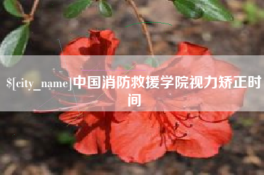 陆丰中国消防救援学院视力矫正时间