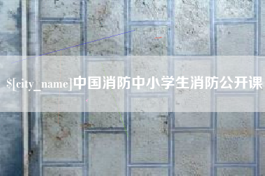 陆丰中国消防中小学生消防公开课