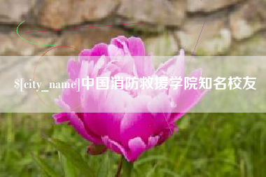 陆丰中国消防救援学院知名校友