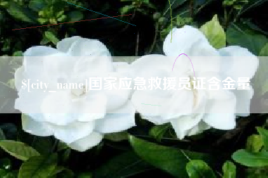 陆丰国家应急救援员证含金量