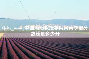 陆丰中国消防救援学院河南录取分数线是多少分