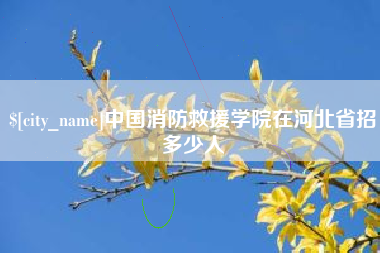 陆丰中国消防救援学院在河北省招多少人