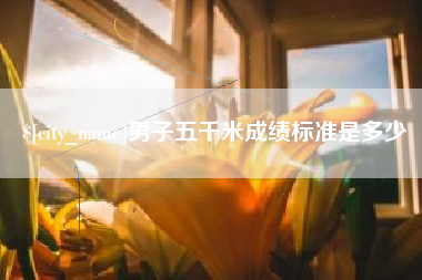 陆丰男子五千米成绩标准是多少