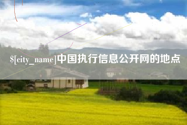 陆丰中国执行信息公开网的地点