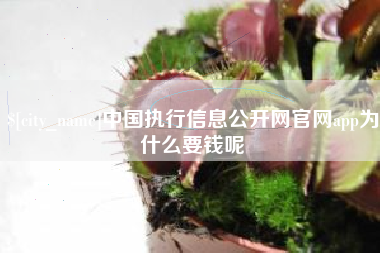 陆丰中国执行信息公开网官网app为什么要钱呢