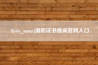 陆丰消防证书查询官网入口