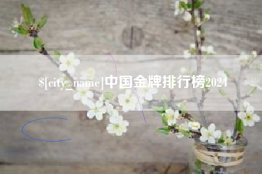 陆丰中国金牌排行榜2024